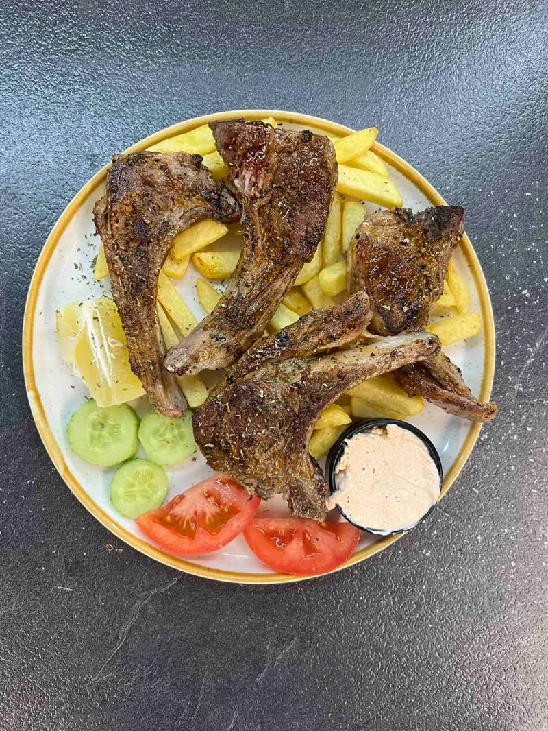 Lamb chops from the charcoal