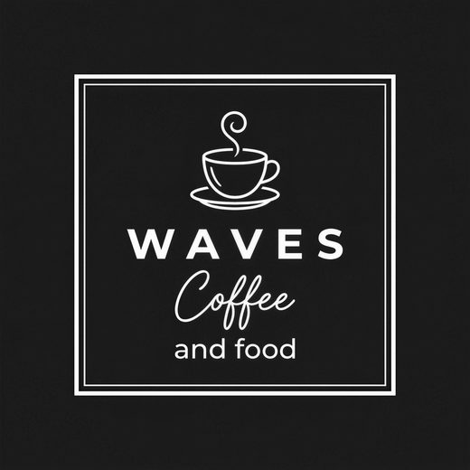 The Waves Coffee and Food signboard